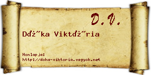 Dóka Viktória névjegykártya