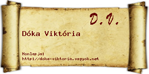 Dóka Viktória névjegykártya